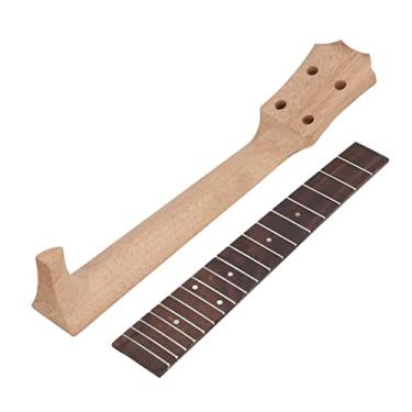 Imagem de AUNMAS Fingerboard de Madeira, Acabamento Fino, Instalação Fácil Ukulele Pescoço Conjunto de Tenor e Moundboard Kits Acessórios de Instrumentos Musicais, Acessórios Comuns, para 4 Reparos de Cordas