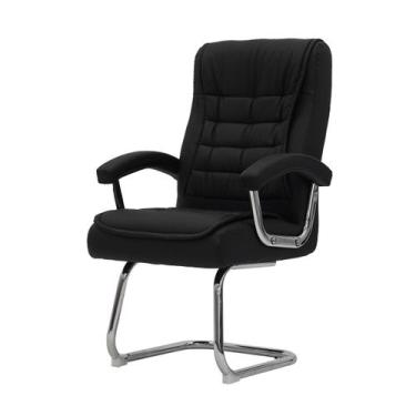 Imagem de Cadeira De Escritório Fixa Munique Confort Ergonômica Preta - WAW Desi