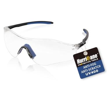 Imagem de HURRICANE Óculos de segurança com lentes transparentes, armação azul e preta
