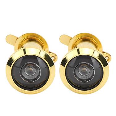 Imagem de Cocoarm Visor Angular de 220 Graus para Porta 2Pcs Visor de Segurança Antifurto para Portas de Madeira, Fibra (Simples 16 diâmetro de orifício de ouro 16-19)