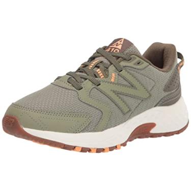 Imagem de New Balance Tênis de corrida feminino 410 V7 Trail, Camuflagem verde/laranja, 37