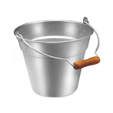 Imagem de Balde de Alumínio Nº 28 7 L Alça de Madeira Alumínio ABC