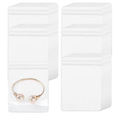 Imagem de Keadic 50 peças de plástico transparente reutilizável com zíper, sacos de plástico com zíper, sacos transparentes com fecho de zíper para armazenamento de sementes de cartões fotográficos (10 cm x 15