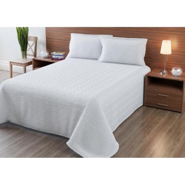 Imagem de Cobre Leito Colcha Branca Kit Classic Fascinio Casal Queen