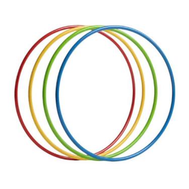 Imagem de Kit 20 Bambolês coloridos 60cm com 1,7cm largura resistentes - Genéric