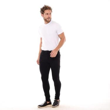 Imagem de Calça Masculina Preta Bengaline - Execução Jeans, Preto, GG