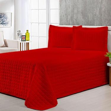 Imagem de Colcha Cobre Leito King com Porta Travesseiro 300 Fios Toque Macio Kit