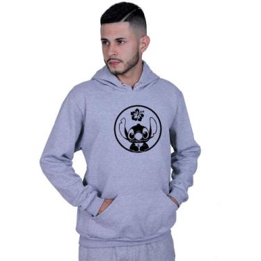 Imagem de Moletom Unissex Canguru Lilo Stitch Ohanna - Lafre, Cinza, GG