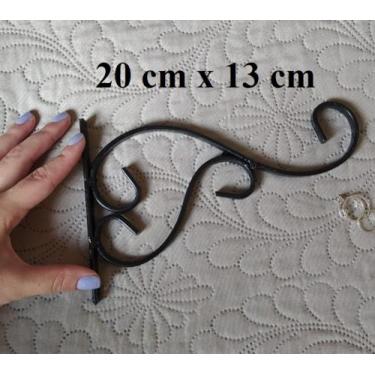 Imagem de 2 Suporte Parede Para Pendurar Plantas E Vasos 20 cm x 13 cm - NA - De