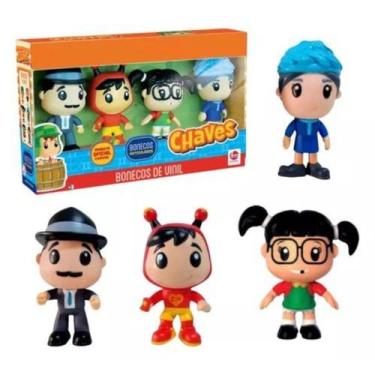 Imagem de Bonecos De Vinil Girafales Chapolin Chiquinha Bruxa Kit 4 - Lider Brin