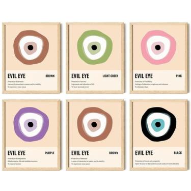 Imagem de Poster 97 Decor Evil Eye Decor - Arte de parede rosa 20x25cm SEM MOLDU