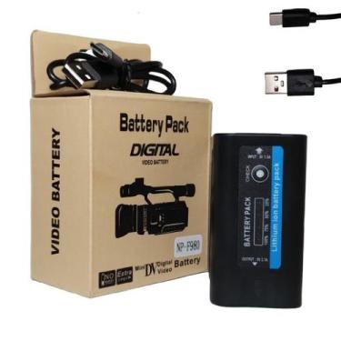 Imagem de Bateria F-980 Com 10.000 Mah Para Leds, Cameras E Fimadoras - SOLESTE