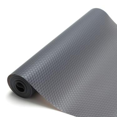 Imagem de YACEYACE Forros de prateleira para armários, forro de gaveta não adesivo cinza 30,5 cm x 3 pés, forros de armário antiderrapantes para prateleiras, gavetas, geladeira, cozinha