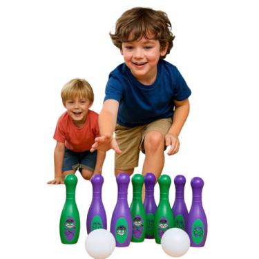 Imagem de Jogo de Boliche Infantil Heroi Verde, 8 Peças, Brinquedo
