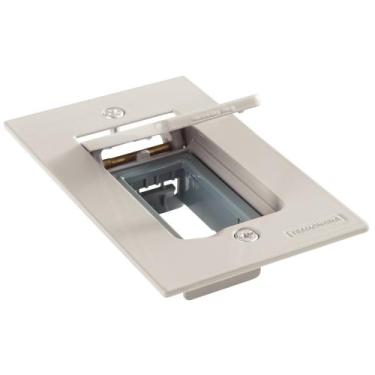 Imagem de Tampa 1 Posto 4x2 para Piso Tramontina Modular Cinza