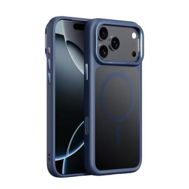 Imagem de LYJSMGZ Capa com suporte para Iphone17pro Max/17/17Pro/17Air, câmera magnética proteção surround evita impressões digitais, capa antiderrapante, azul, 17Pro