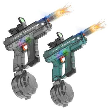 Imagem de Pistola de água elétrica Lawdiey com tanque de 800 mL, alcance de 8 m 