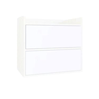 Imagem de Gabinete Banheiro Suspenso 2 Portas Branco Em Mdf