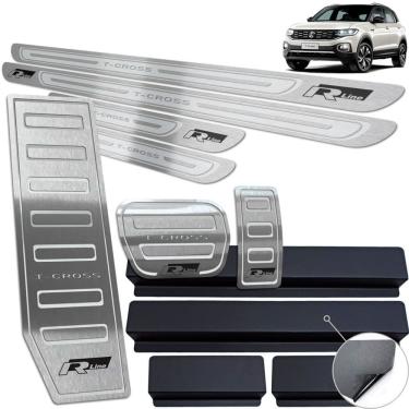 Imagem de Descanso + Soleiras + Pedaleiras T-Cross R-Line Prata AR