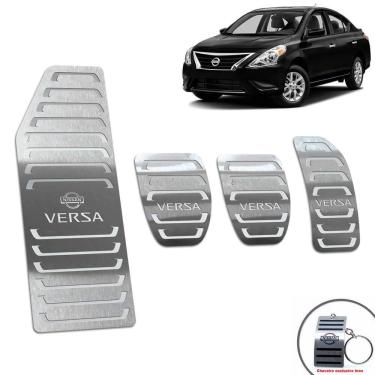 Imagem de Pedaleiras + Descanso Nissan Versa 2015/2020 Manual Prata
