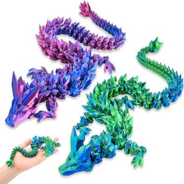 Imagem de Dragon Toy LOCYFENS Impresso em 3D Dragão de Cristal Articulado de 30 