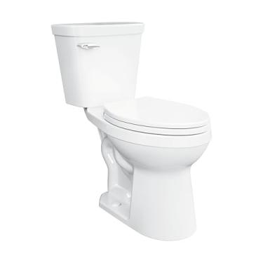 Imagem de Gerber Vaso sanitário compacto alongado de duas peças Viper Force com 30,5 cm de altura de cadeira compatível com ADA, alta eficiência 1,28 GPF, assento de fechamento suave e kit de instalação com