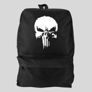 Imagem de Mochila Bolsa Masculina Basica Escolar Pega a Visão Estampado Caveira-Masculino