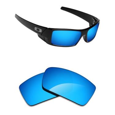 Imagem de Alphax Lentes de substituição com gravação polarizada Ice Blue Optimized para Oakley Gascan OO9014