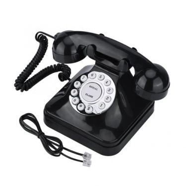 Imagem de Antigo Vintage Europeu Telefone Fixo Preto High Definitio - Lightbek O