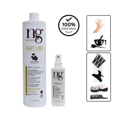 Imagem de Kit Fast Liss 1 Litro e Thermo Repair 120ml Ng De France
