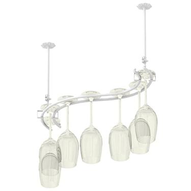 Imagem de Prateleira para vinho, prateleira para vinho, pendente de teto, suporte para garrafa de vinho de estilo europeu, decoração, copos, prateleira para bares, cozinha e casa