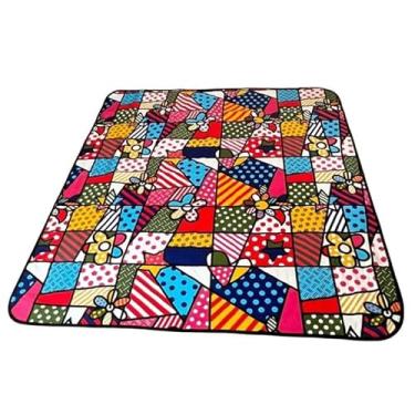 Imagem de Toalha Piquenique, Esteira de Praia Dobrável Impermeável Piquenique, 150 X 140cm, Tecido Térmico Forro Impermeável