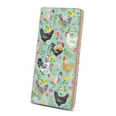 Imagem de Carteira Immaturus Chickens Floral em couro PU com bloqueio de RFID