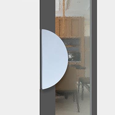 Imagem de Puxador de porta redonda de 1/2, ferragens para maçaneta de porta de vidro de celeiro de alumínio de dupla face, barra de aderência para porta de madeira com porta de correr (cor: branco, ta