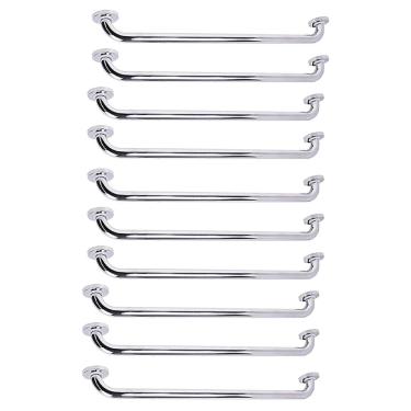 Imagem de Barra De Apoio 80cm Kit 10 Uni Idoso Cadeirante Acessibilidade Banheiro Box Escada