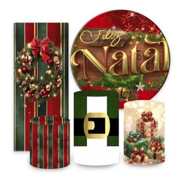 Imagem de Kit de Festa Natal, Painel Redondo Natal, Painel de Festa Redondo, Por