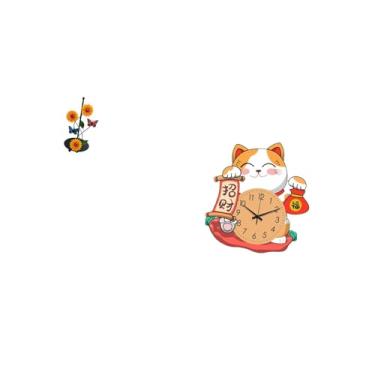 Imagem de Fenteer Suporte de Papel Toalha para Gato, Dispensador Antiderrapante, Suporte Vertical para Lenços de Papel, Relógio de Parede Anti-taque, Decoração Pa