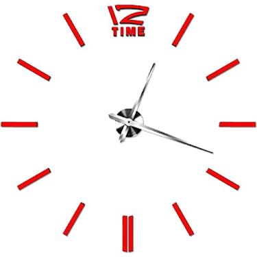 Imagem de 8SSAZZAT The atmosphericwall relógio de parede adesivo DIY 3D espelho relógio (cor: D, tamanho: um) (C um) (A um)