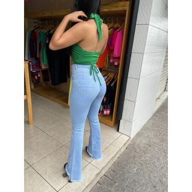 Imagem de Calça jeans flare feminina - closetdasmeninass