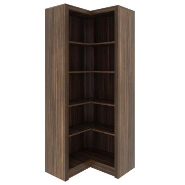 Imagem de Armário Estante de Canto Alto para Escritório Home Office ME4132 MDP Nogal G69 - Gran Belo