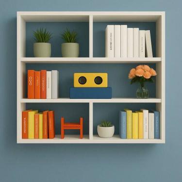 Imagem de PRATELEIRA MDF 60x60x12CM MDF DECORATIVA ORGANIZADOR DE BRINQUEDO ENFE