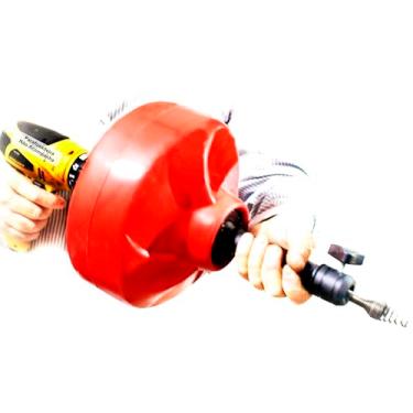 Imagem de Maquina Desentupidora Manual Profissional Rotomaster 12 Metros - Desentupidor de Canos, Ralos, Pias, Esgoto