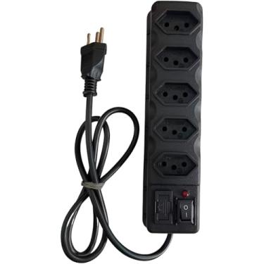 Imagem de Filtro de Linha Extensão Elétrica 5 Tomadas | 5 Metros Cabo | 10A Bivolt | Protetor contra Surtos e Raios | Régua de Energia (Cod. SPO0397)