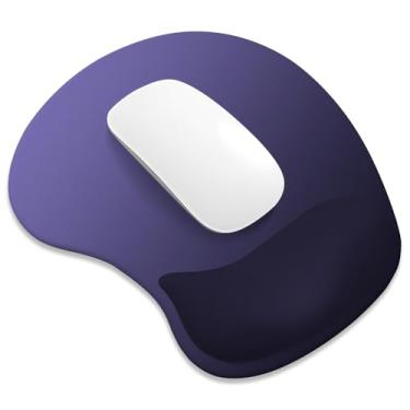 Imagem de ITNRSIIET Mouse pad ergonômico, descanso de pulso de gel acolchoado, base antiderrapante, superfície lisa, compatível com todos os ratos para escritório e jogos, acessório de mesa, 24 x 21 cm