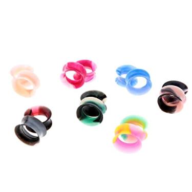 Imagem de Prettyia 7 pares de alargadores de orelha de gel de silicone de cores mistas para alargadores de orelha, não disponível,