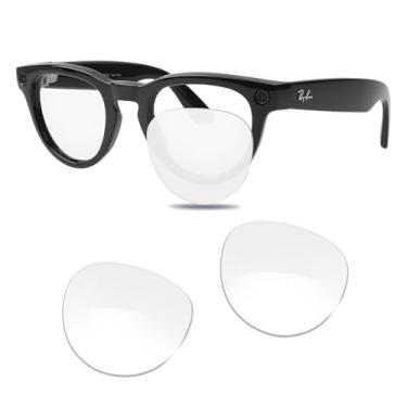 Imagem de Glintbay Lentes de óculos de sol de substituição compatíveis com Ray-Ban RW4009F Óptica transparente para armação de meta Headliner 51 mm ponte baixa