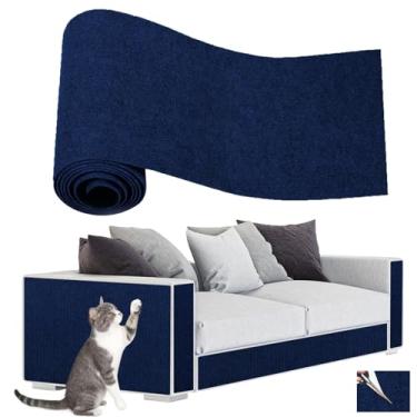 Imagem de Protetor de Sofá para Gatos 40x200cm - Arranhador Adesivo Super Resistente para Carpete e Móveis, Evita Arranhões (Azul)
