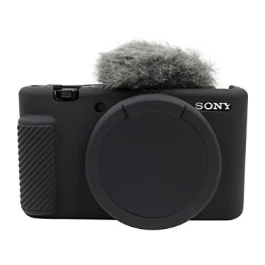 Imagem de Easy Hood Capa Protetora Para Câmera Sony Zv-1 Zv1 Zv 1 Vlog, Corpo Da Com Botões De Lente Removíveis, Anti-Riscos, Ajuste Fino, Silicone Macio, Proteção Dslr Preta