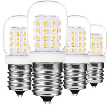Imagem de SYXKJ Lâmpadas LED E17 8206232A 3W lâmpada de halogênio sobre micro-ondas 380LM CRI80+ luz do dia branca 5000K 125V 40W substituição para micro-ondas Whirlpool, geladeira, exaustor (pacote com 4)