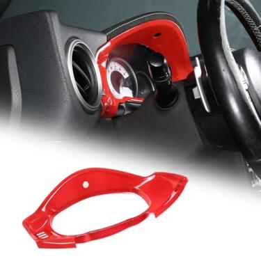 Imagem de Aotumcer Moldura de painel de painel de instrumentos de carro compatível com Subaru BRZ 2012-2020/Toyota 86 2012-2020, Zuo Peptide Auto ABS acessórios interiores (vermelho esportivo)